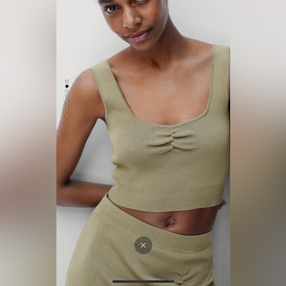 Mango Olive Green Skirt Set